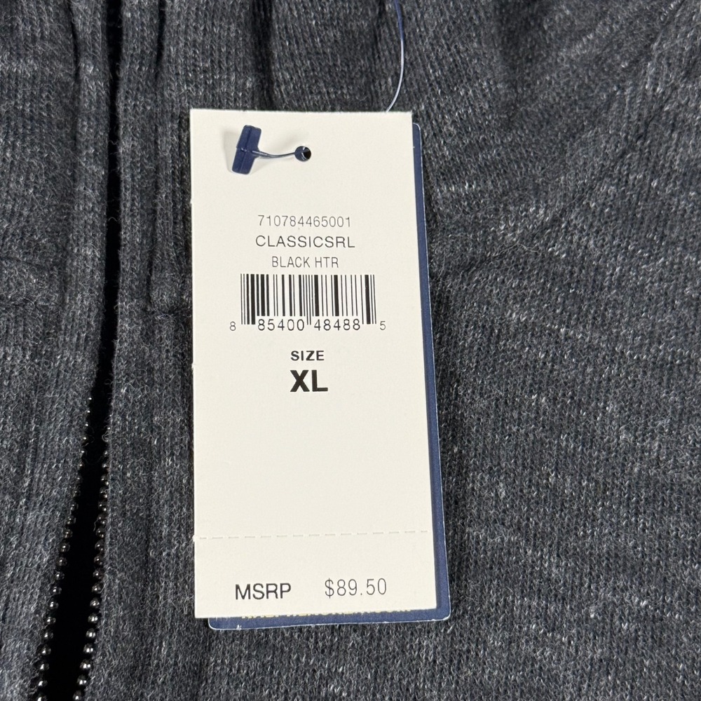 NWT Polo Ralph Lauren Estate Rib 1/4 Zip Mens XL Black Heathered Red Pony Pullov - Picture 2 of 7